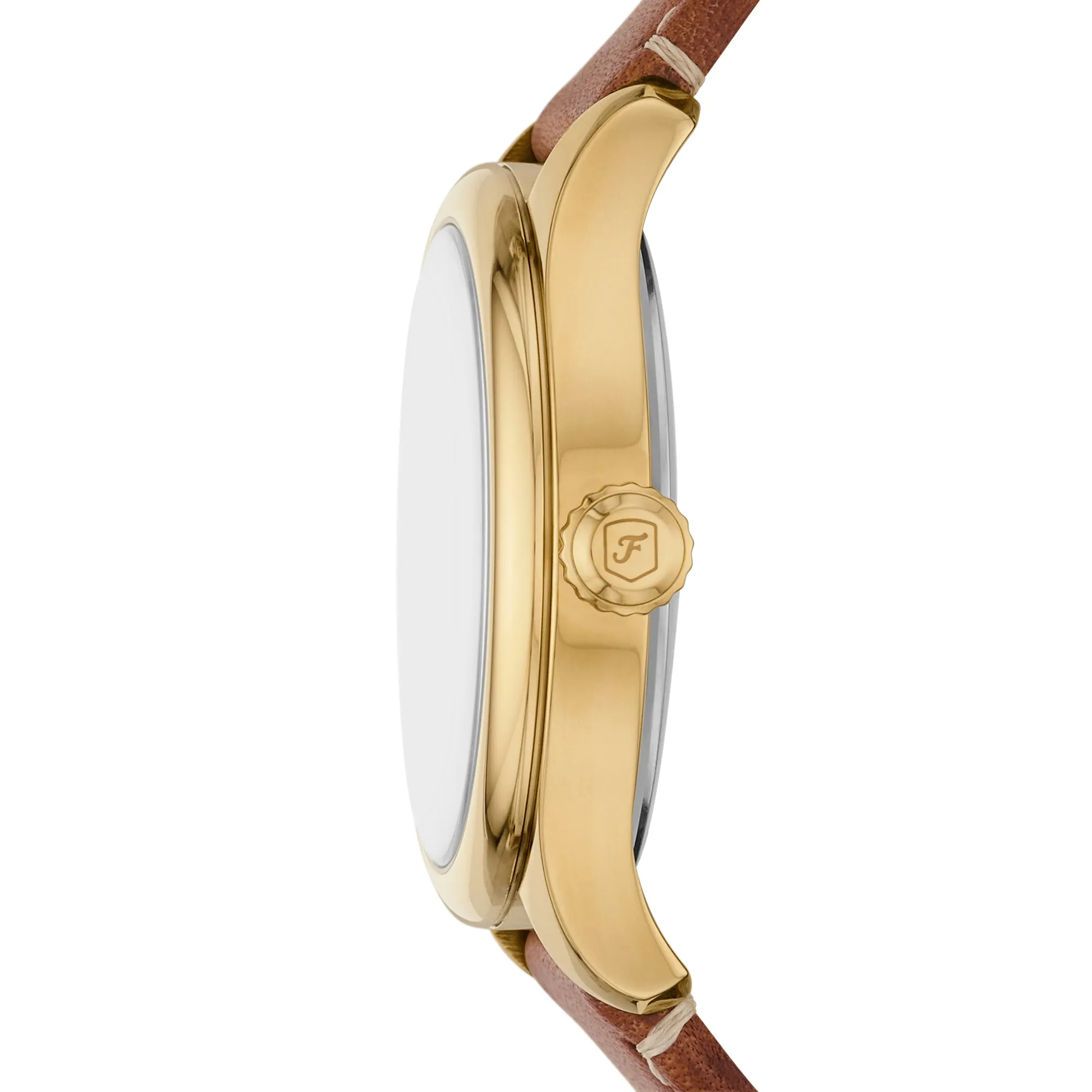 Gilmore Three-Hand Date Medium Brown Leather Watch