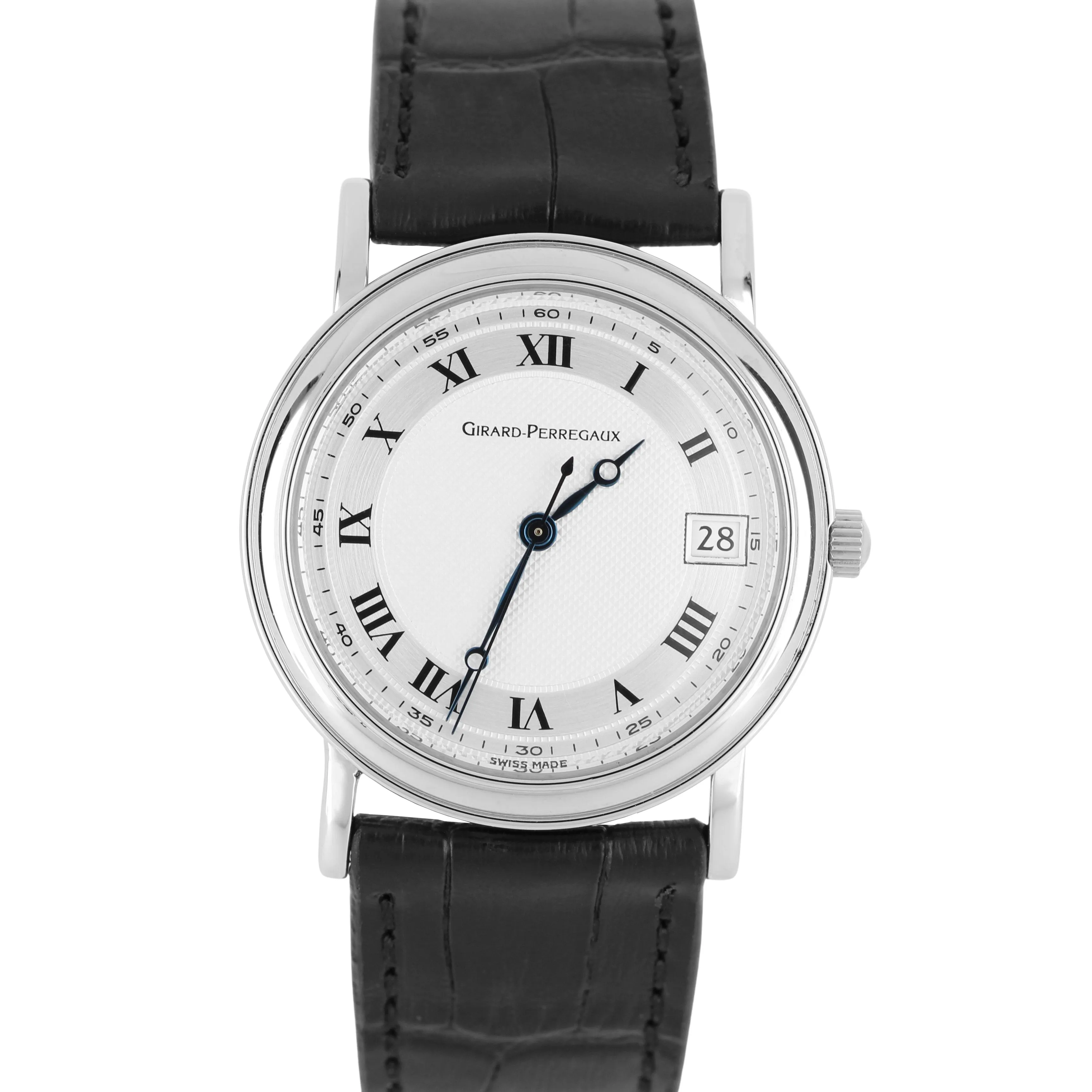 Girard Perregaux Classique Stainless Steel White Roman Numeral 34mm 4770 Watch
