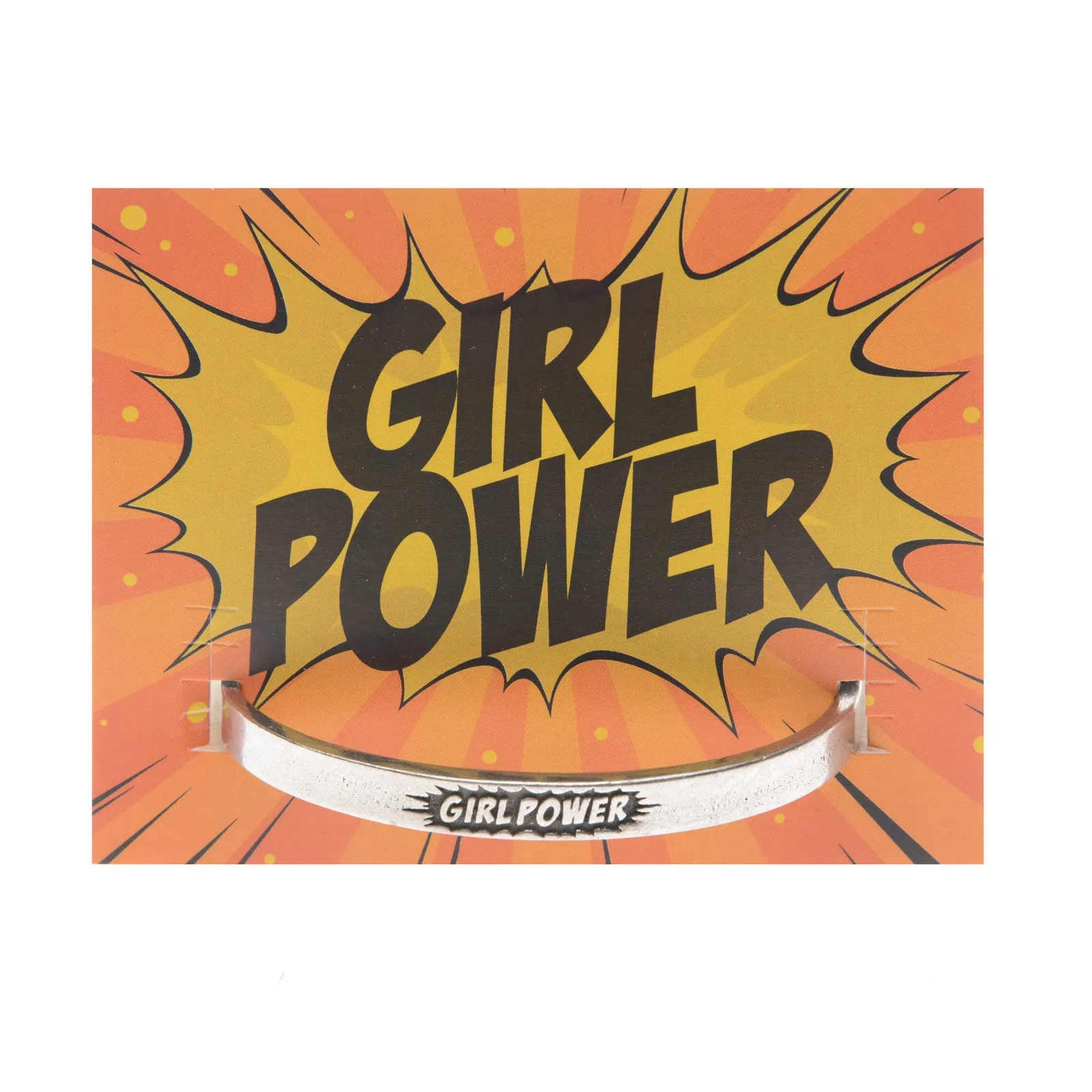 Girl Power Quotable Cuff Pewter Bracelet