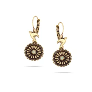 GOLD FLILGREE  EARRINGS #215BR3401 (1E3)