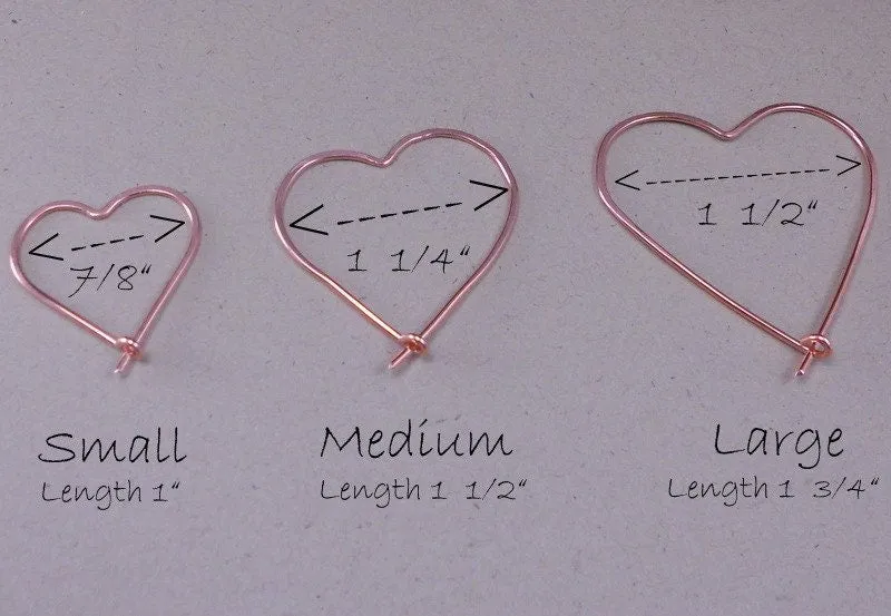 Gold Heart hoop Earrings -