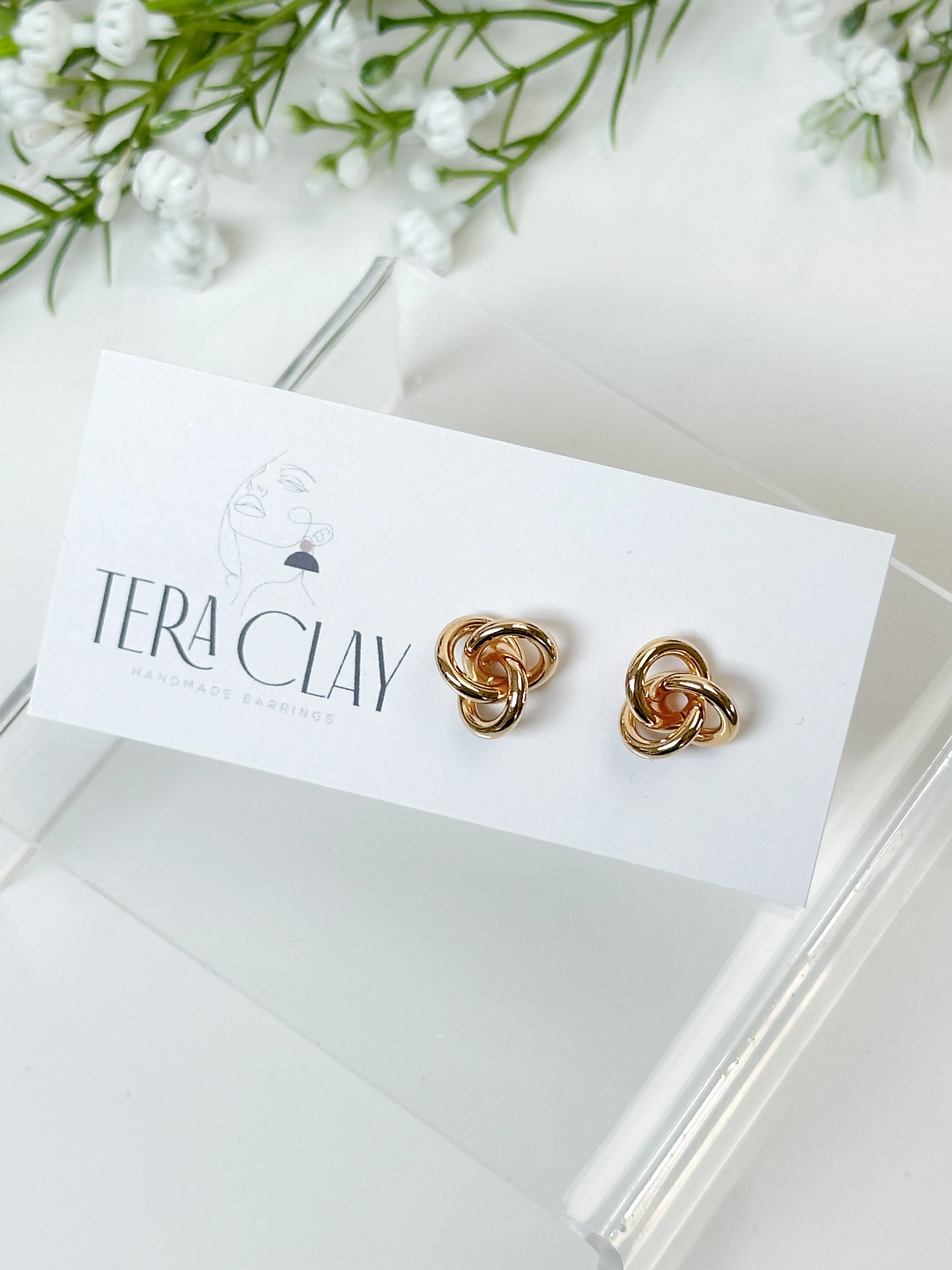 Gold-Plated Knot Studs