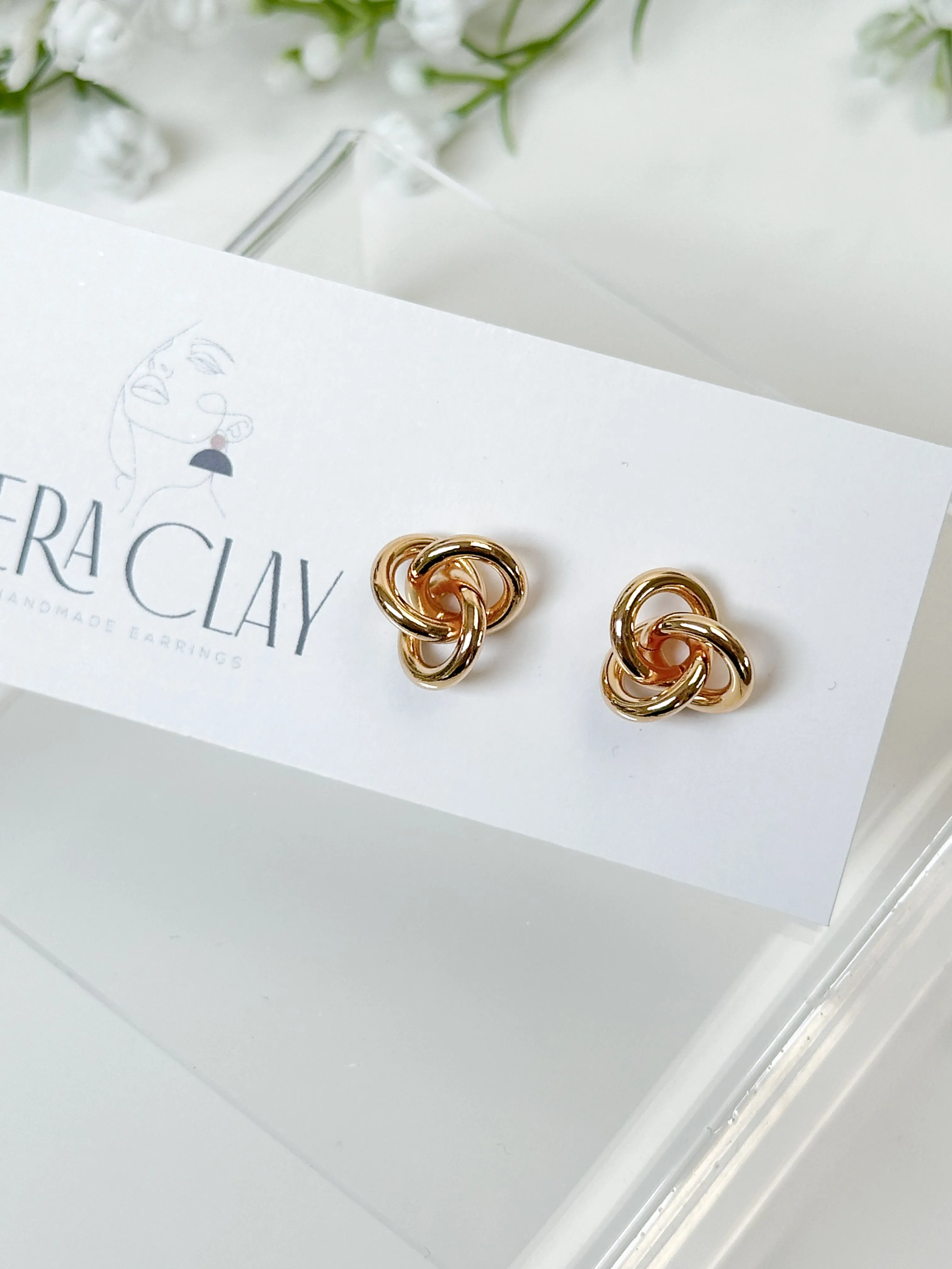 Gold-Plated Knot Studs
