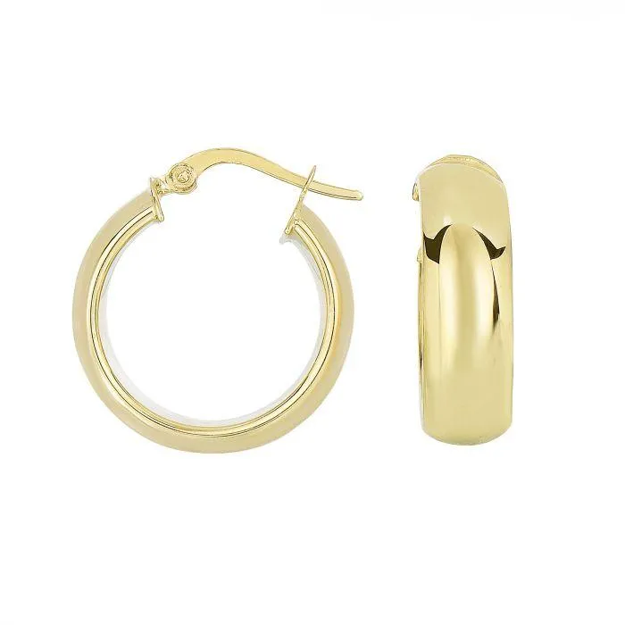 Gold tube hoop earrings | Tube Hoop Earrings