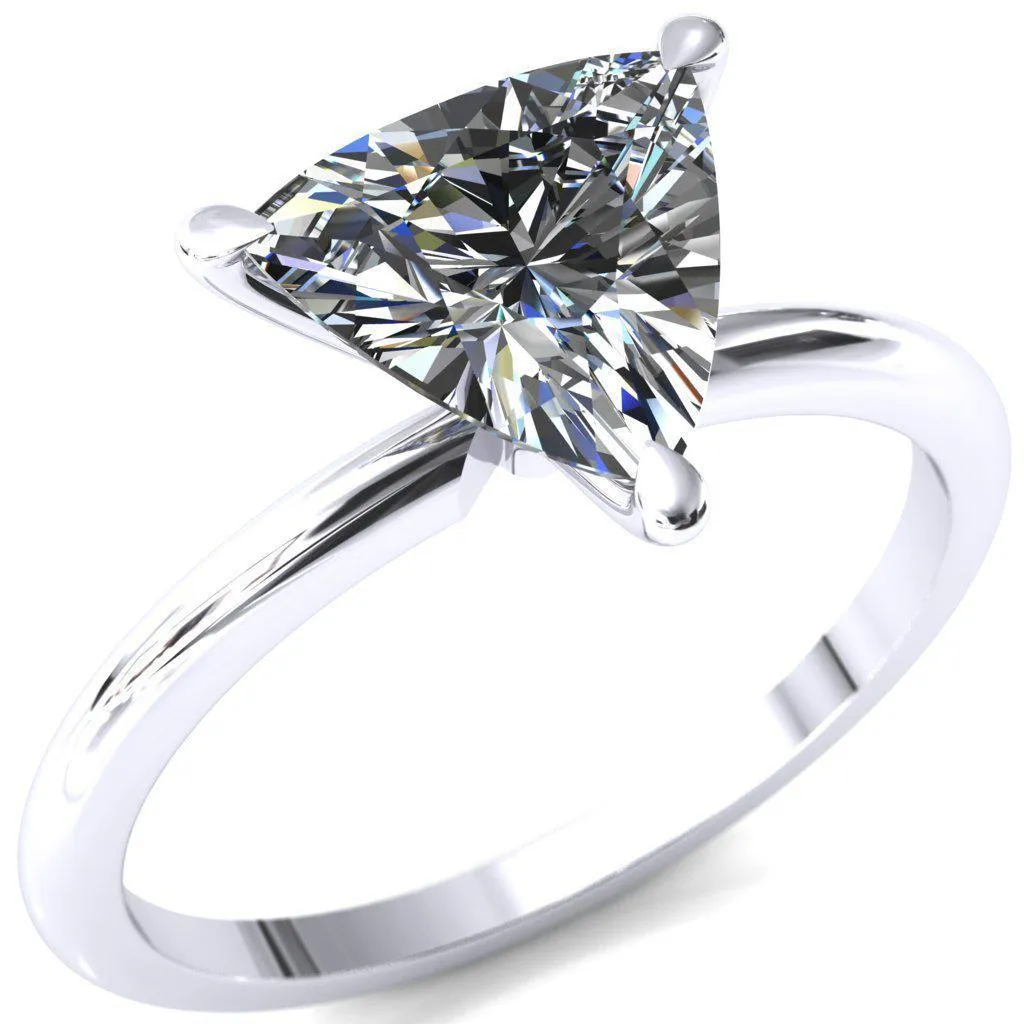 Gracey Trillion Moissanite 3-Claw Prong Engagement Ring