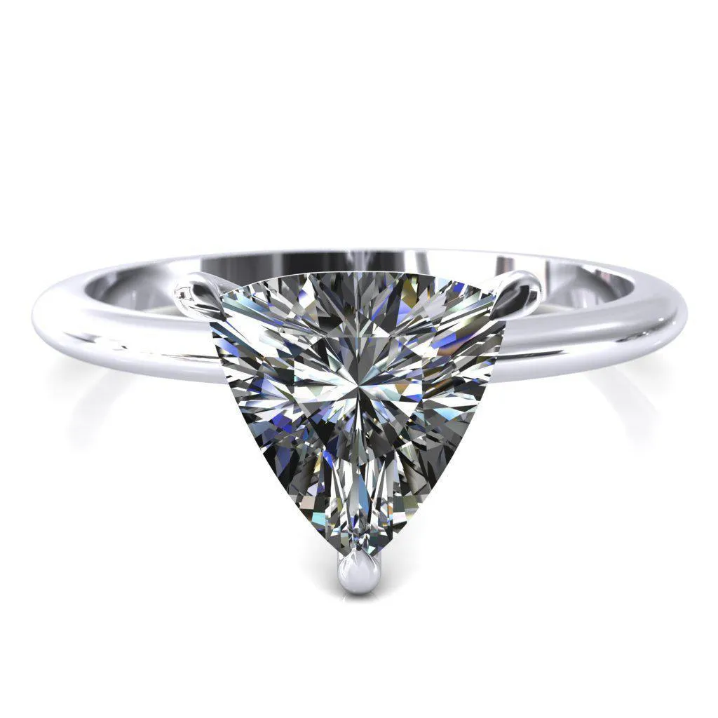 Gracey Trillion Moissanite 3-Claw Prong Engagement Ring