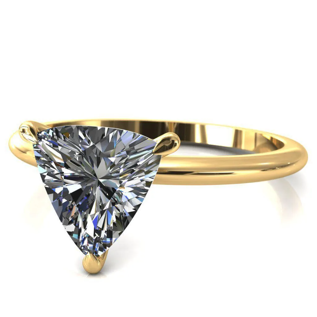 Gracey Trillion Moissanite 3-Claw Prong Engagement Ring