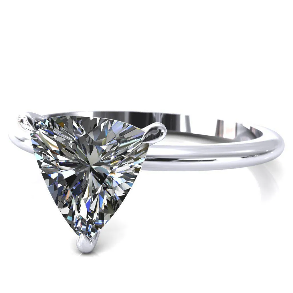 Gracey Trillion Moissanite 3-Claw Prong Engagement Ring