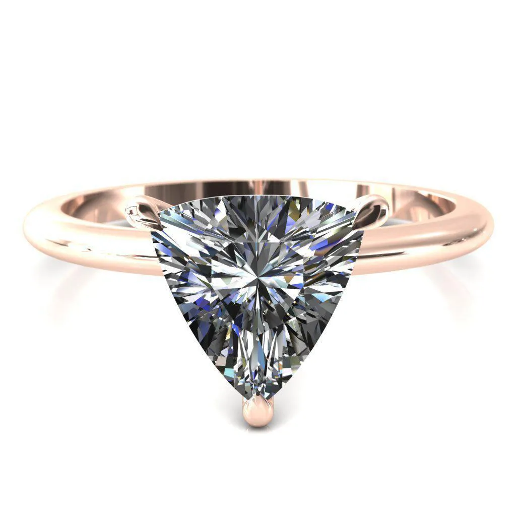 Gracey Trillion Moissanite 3-Claw Prong Engagement Ring