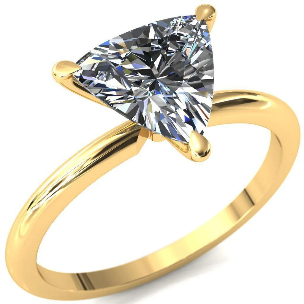 Gracey Trillion Moissanite 3-Claw Prong Engagement Ring