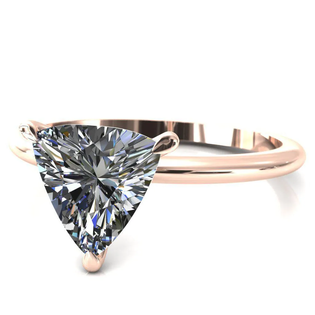 Gracey Trillion Moissanite 3-Claw Prong Engagement Ring