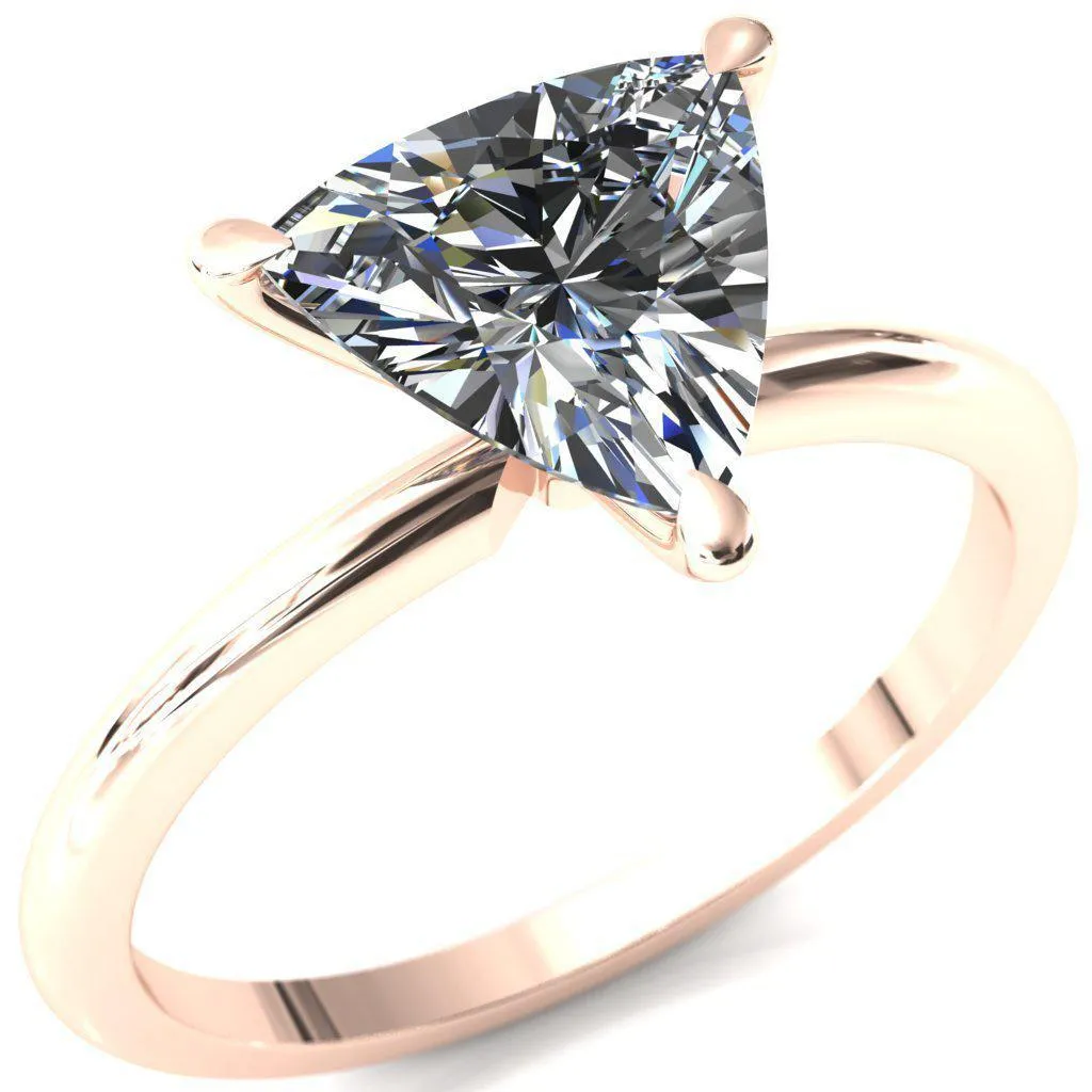 Gracey Trillion Moissanite 3-Claw Prong Engagement Ring
