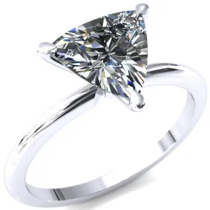 Gracey Trillion Moissanite 3-Claw Prong Engagement Ring