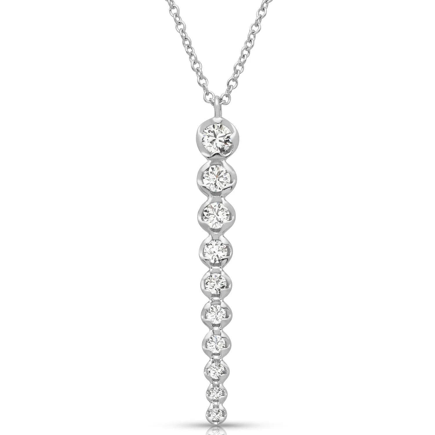 Graduated 0.35 ctw Diamond Journey Necklace Pendant