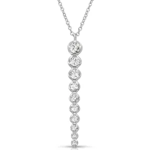 Graduated 0.35 ctw Diamond Journey Necklace Pendant