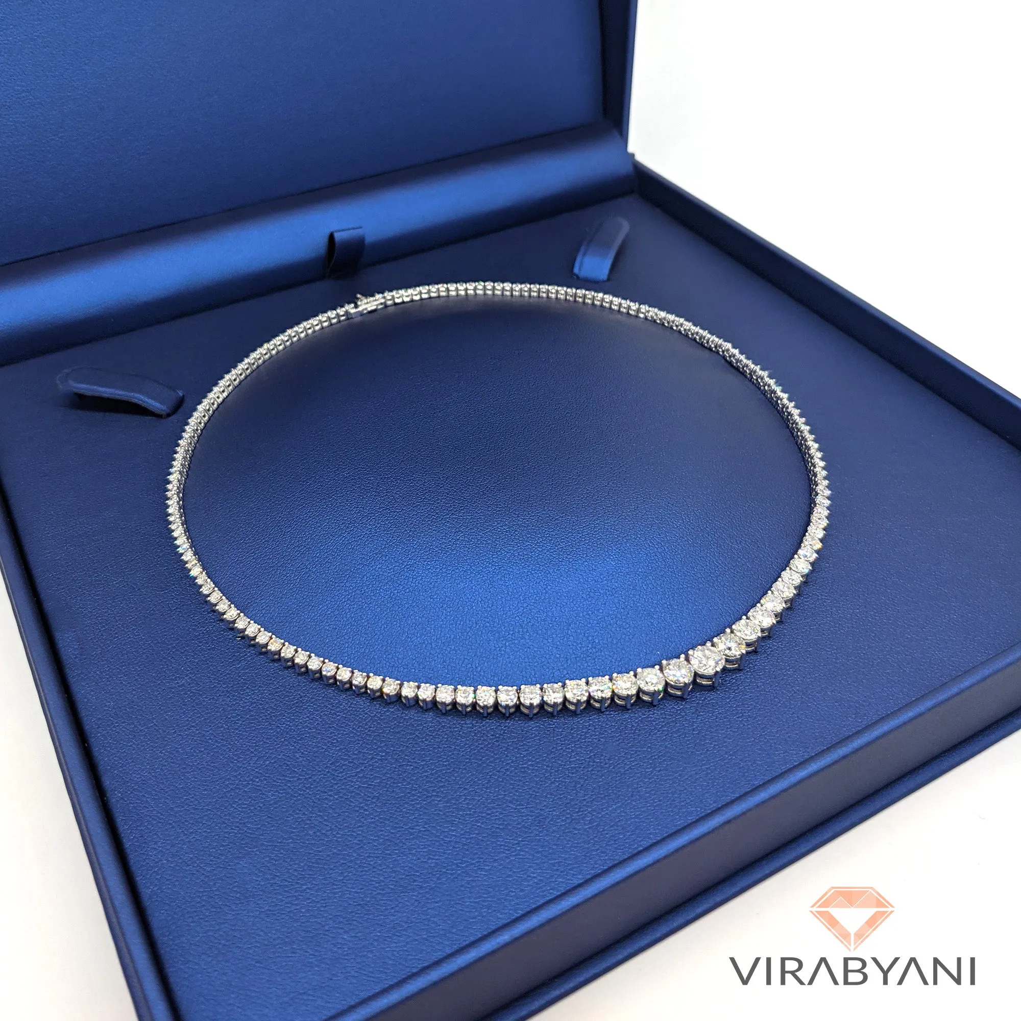 Graduated 10.0 ct. Diamond Tennis Necklace