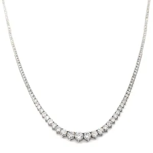 Graduated 10.0 ct. Diamond Tennis Necklace