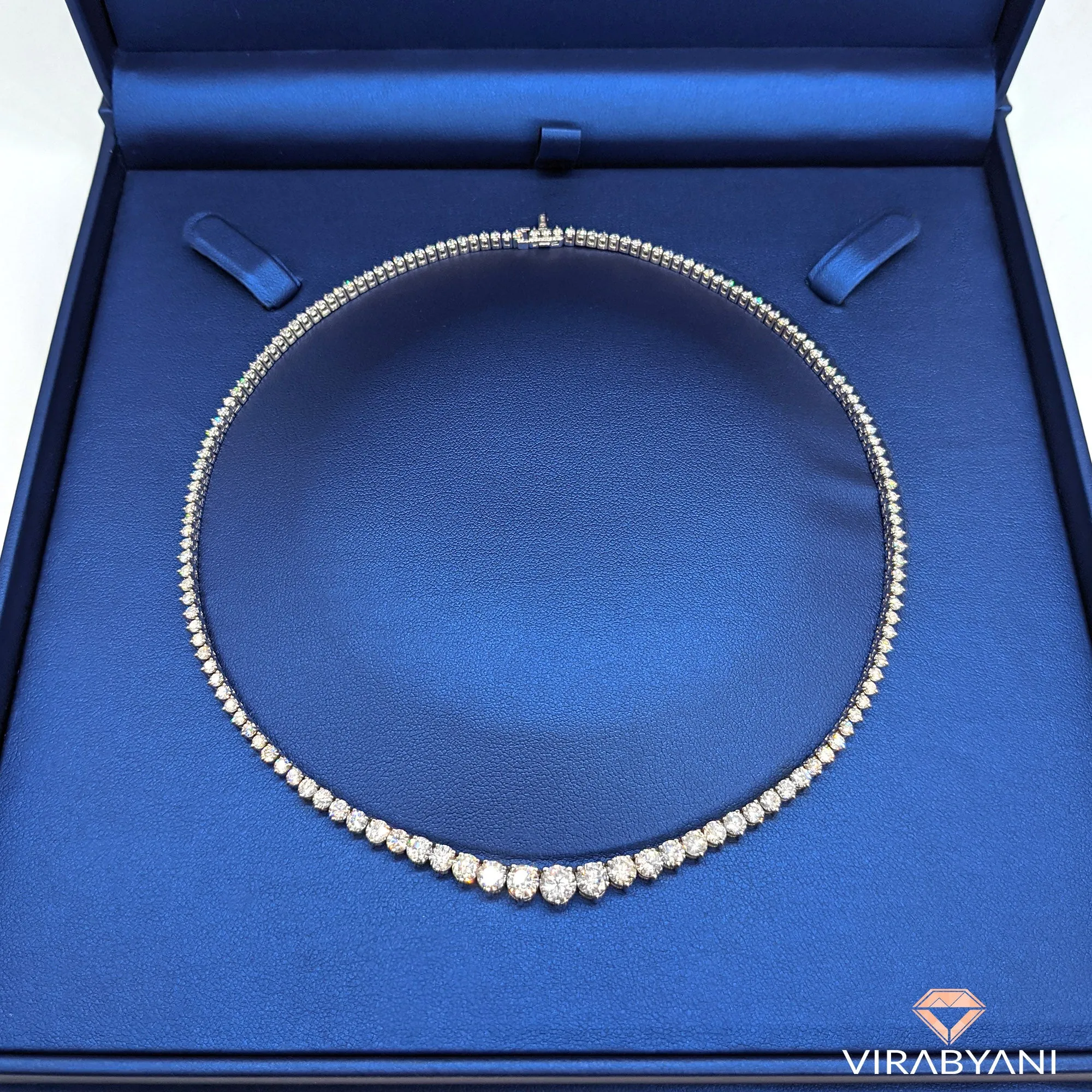 Graduated 10.0 ct. Diamond Tennis Necklace