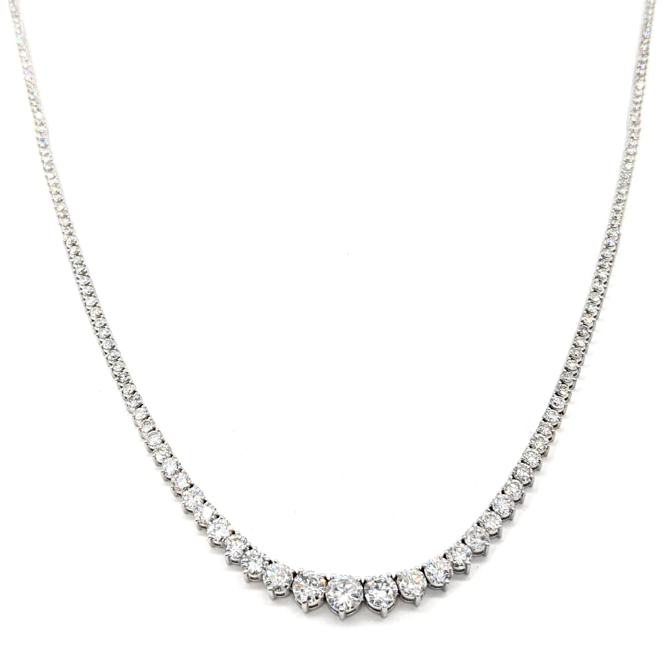 Graduated 10.0 ct. Diamond Tennis Necklace