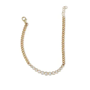 Graduated Diamond Chain Bracelet