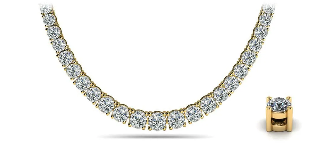 Graduated Diamond Necklace With Shiny Diamond Links  with 4.01 ct.(finished)