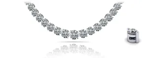 Graduated Diamond Strand Necklace With Shiny Diamond Links  with 2.05 ct.(finished)