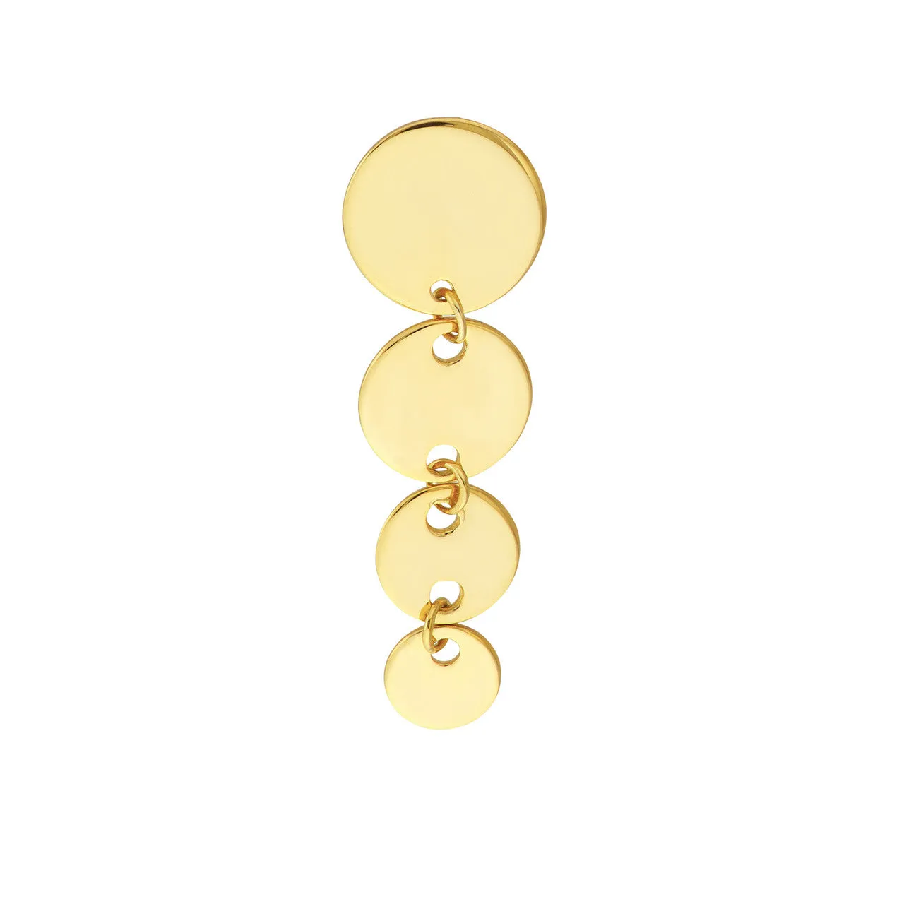 Graduated Disc Drop Earrings on Post Back