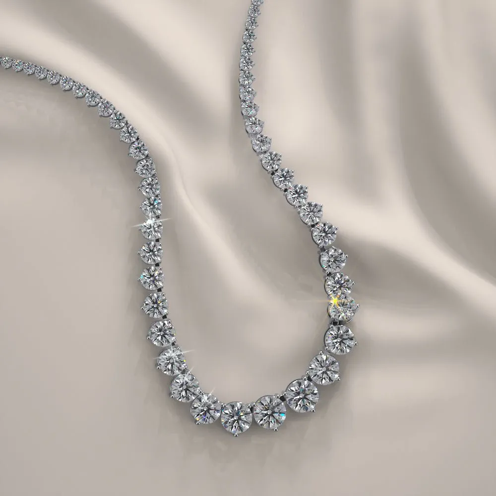 Graduated Red Carpet Diamond Necklace with 15.09 ct.(finished)