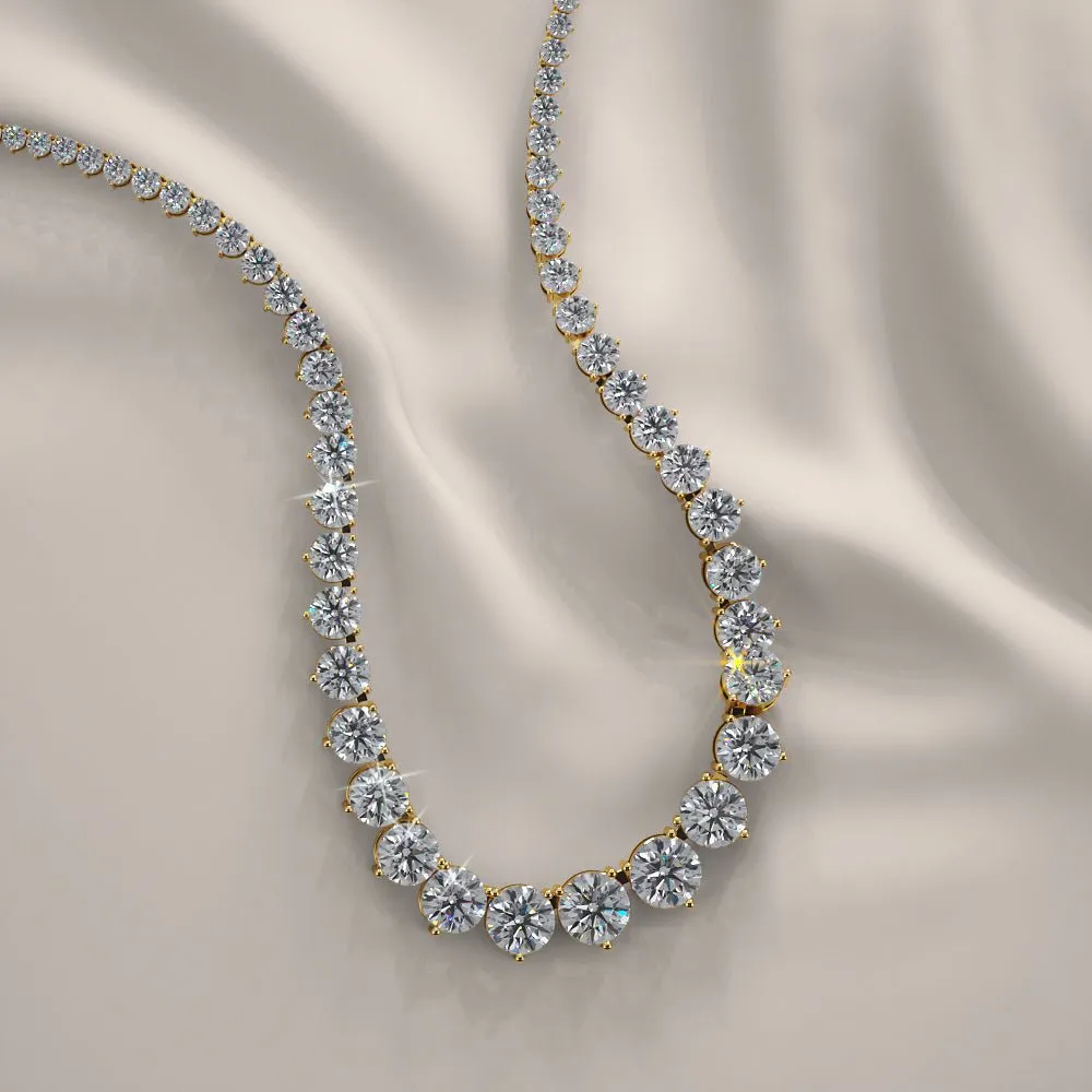 Graduated Red Carpet Diamond Necklace with 15.09 ct.(finished)