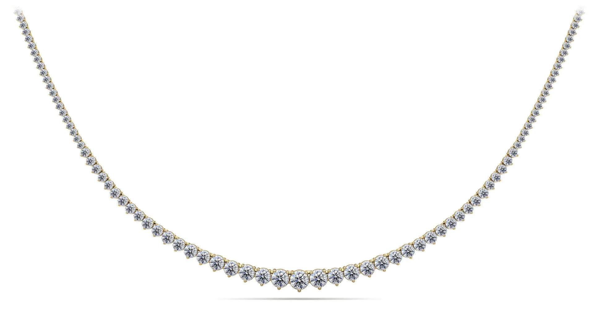 Graduated Red Carpet Diamond Necklace with 15.09 ct.(finished)