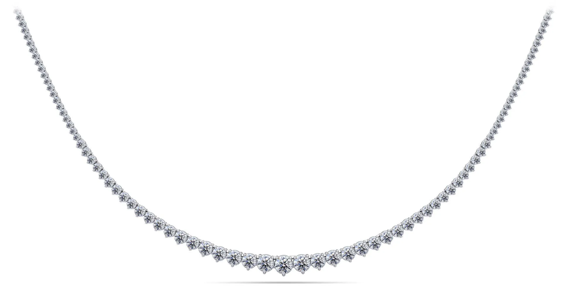Graduated Red Carpet Diamond Necklace with 15.09 ct.(finished)