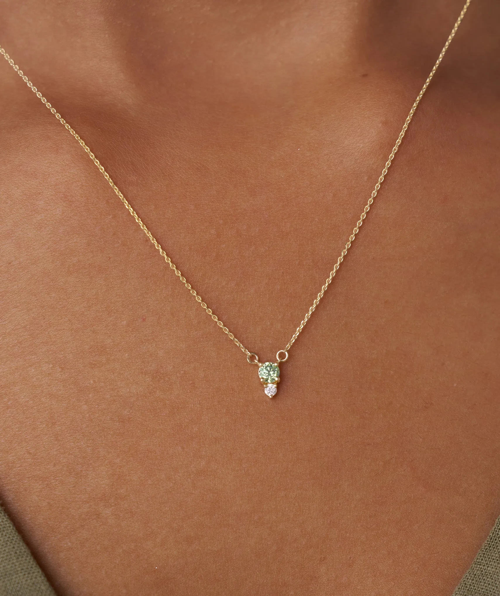Green Harmony Double Gem Necklace