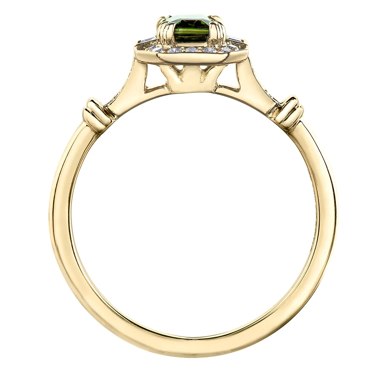 Green Tourmaline Vintage-Inspired Ring
