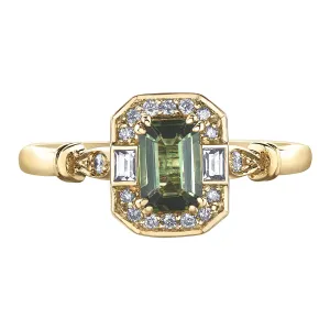 Green Tourmaline Vintage-Inspired Ring