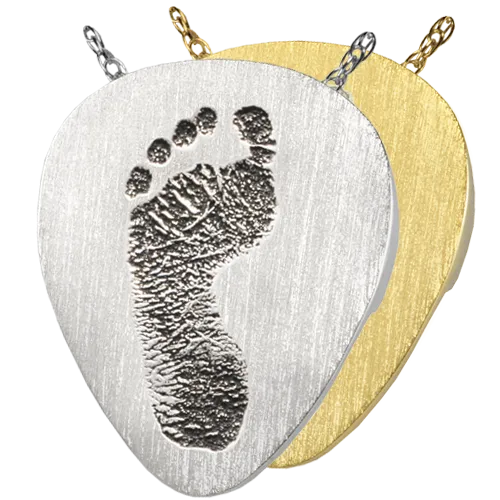 Guitar Pick Footprint Pendant
