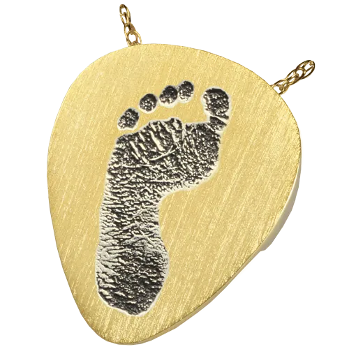 Guitar Pick Footprint Pendant