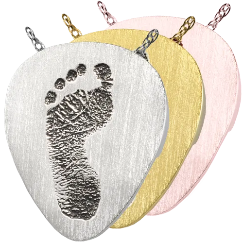 Guitar Pick Footprint Pendant