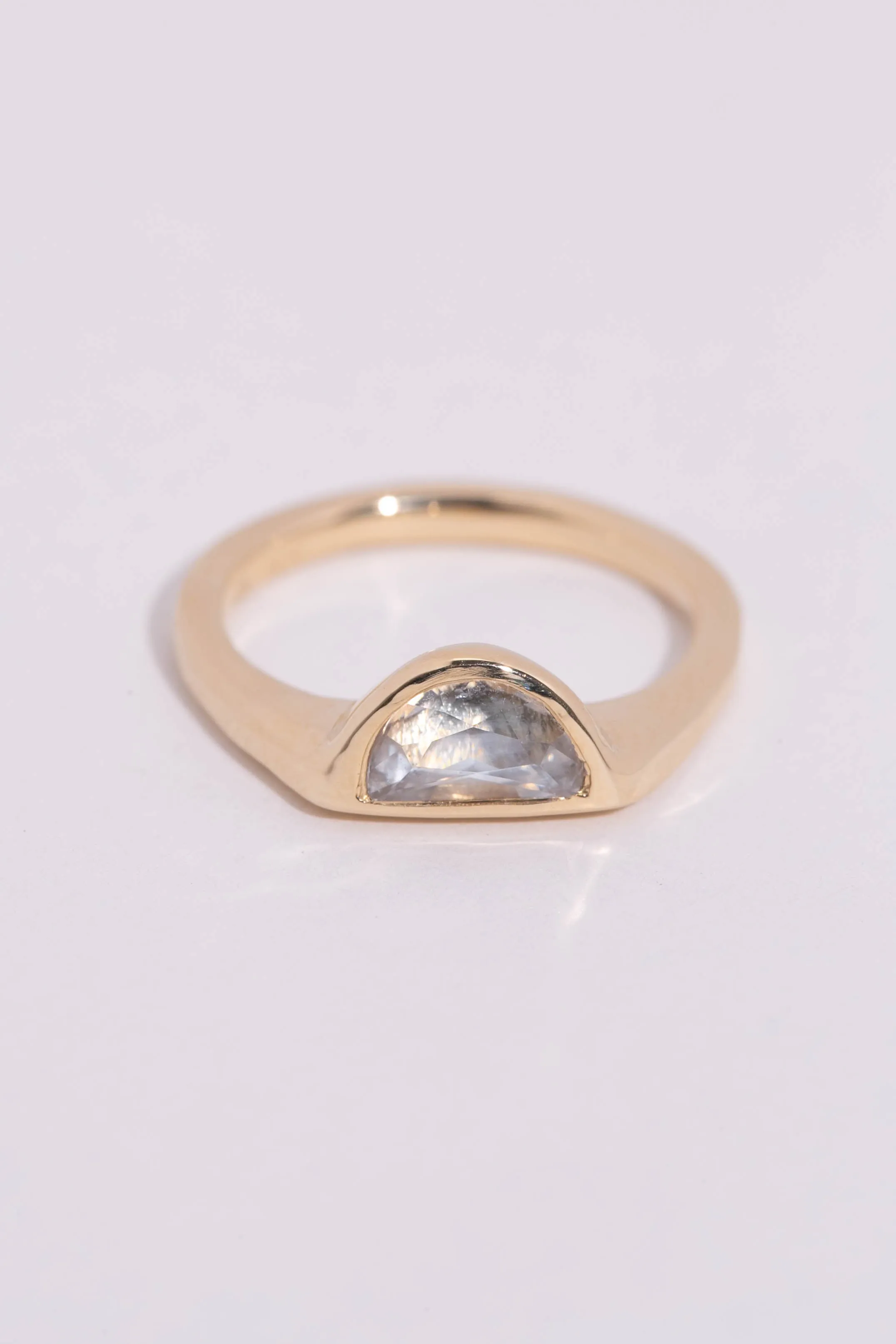 Halfmoon Sapphire Solitaire