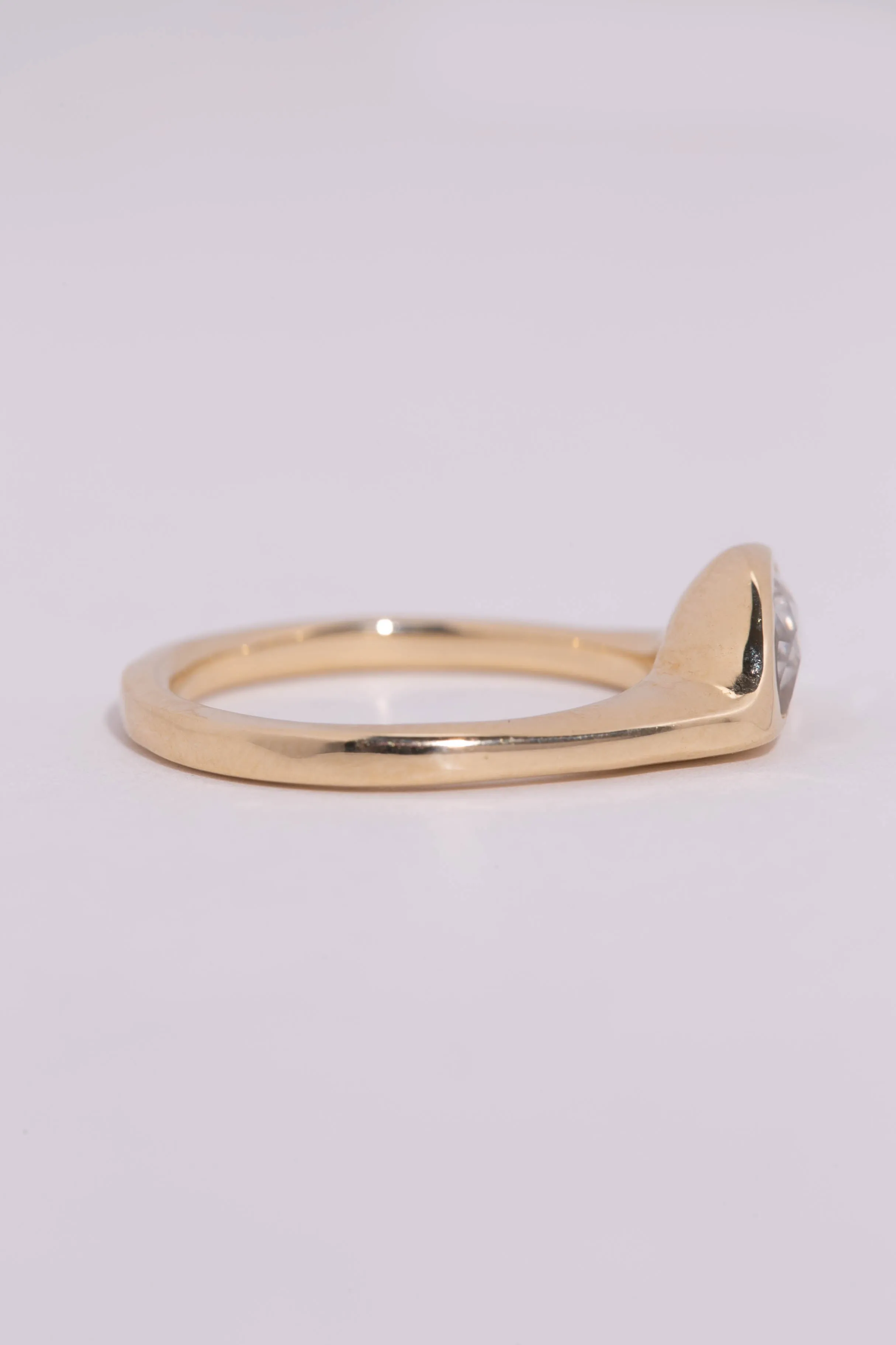 Halfmoon Sapphire Solitaire