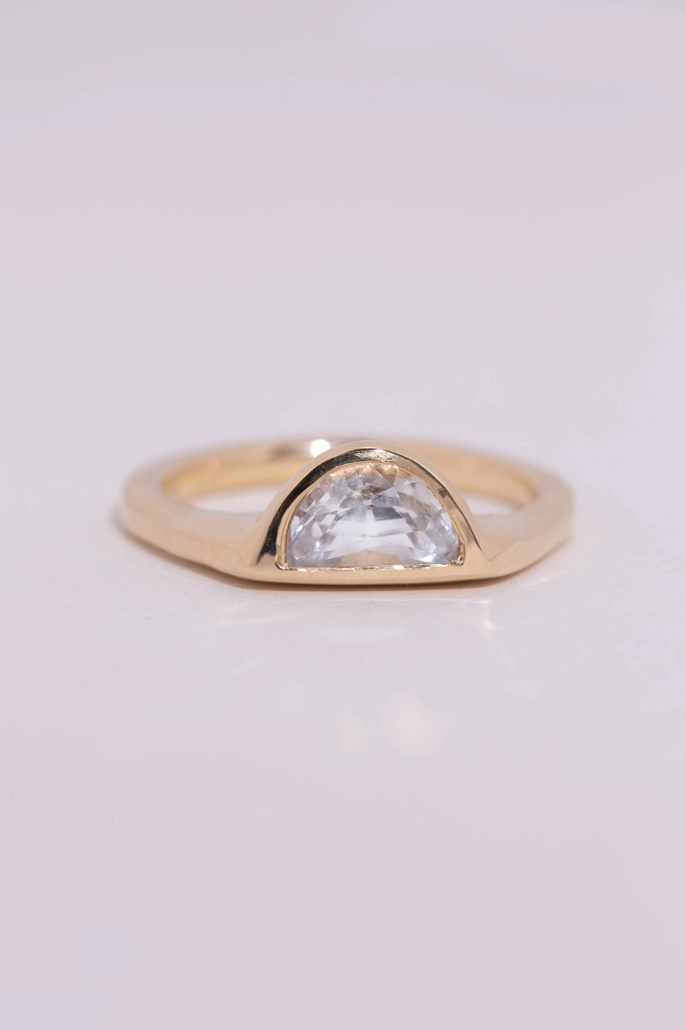 Halfmoon Sapphire Solitaire