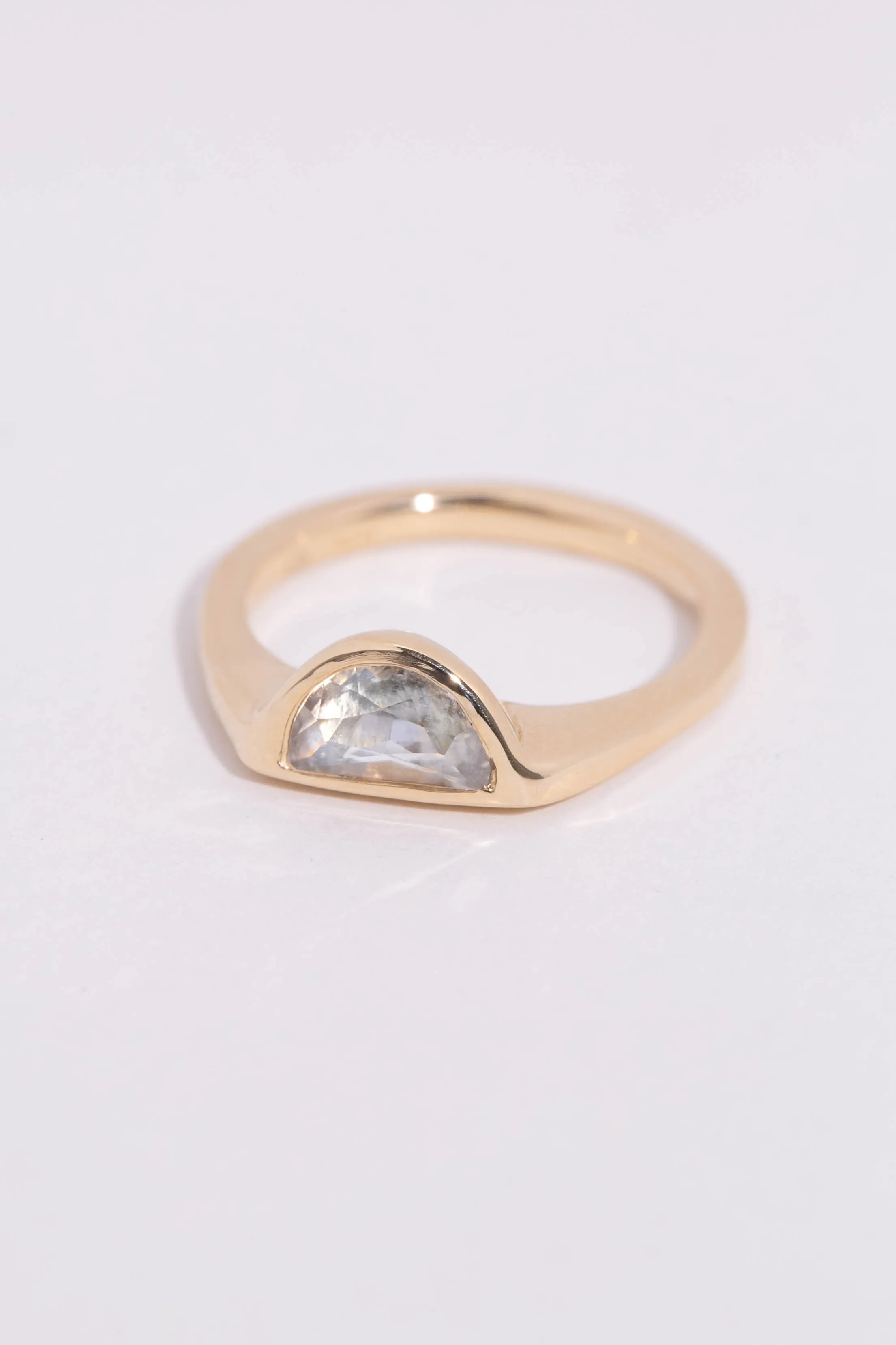 Halfmoon Sapphire Solitaire