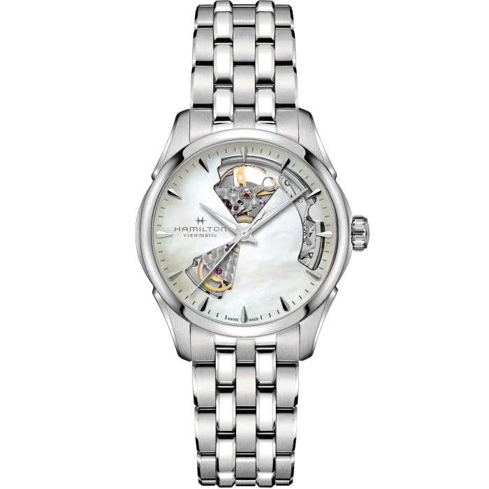 Hamilton Jazzmaster Open Heart Lady Auto White MOP