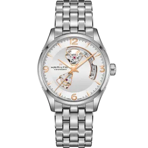 Hamilton Jazzmaster Open Heart Silver Auto on Bracelet 42mm