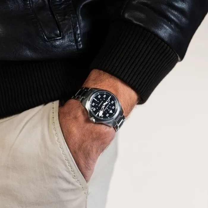 Hamilton Khaki Aviation Pilot Auto Black 36mm on Bracelet