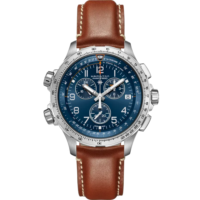 Hamilton Khaki Aviation X-Wind Quartz GMT Chrono Blue
