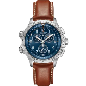 Hamilton Khaki Aviation X-Wind Quartz GMT Chrono Blue