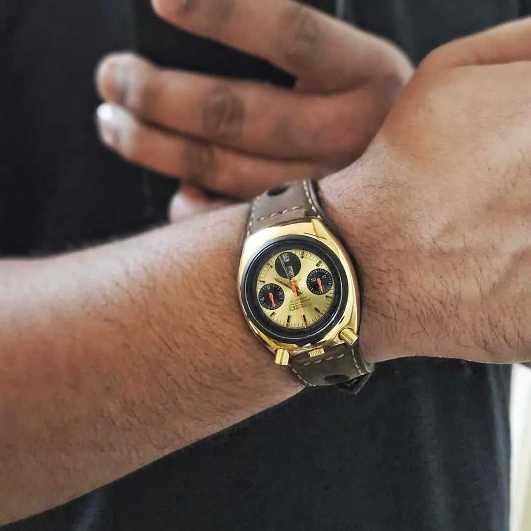 Handmade bund rally leather strap