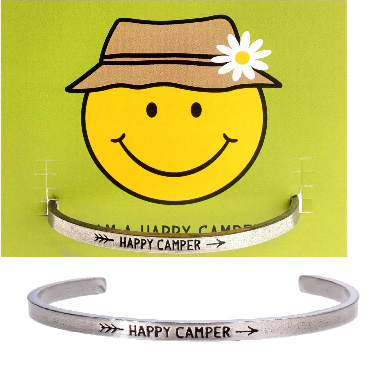 Happy Camper Quotable Cuff Bracelet
