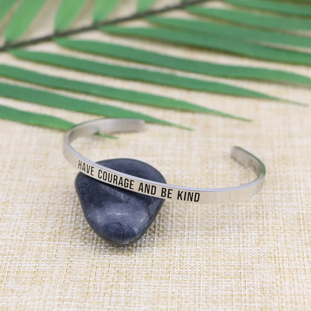 Have Courage and be Kind Mantra Bracelet Friend Encouragement Gift for Her