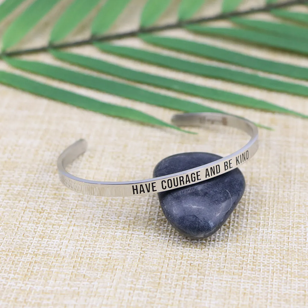 Have Courage and be Kind Mantra Bracelet Friend Encouragement Gift for Her